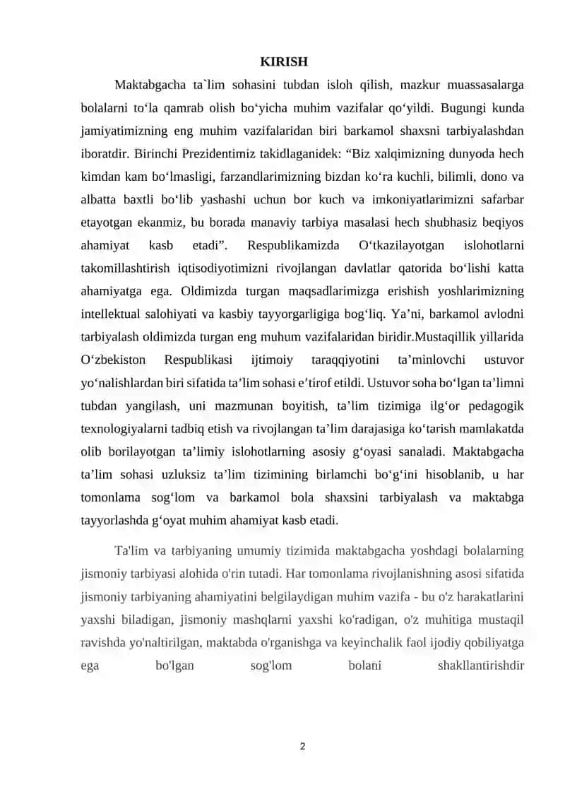 Maktabgacha Yoshdagi Bolalarning Jismoniy Faolligini Oshirish Texnologiyalari 2