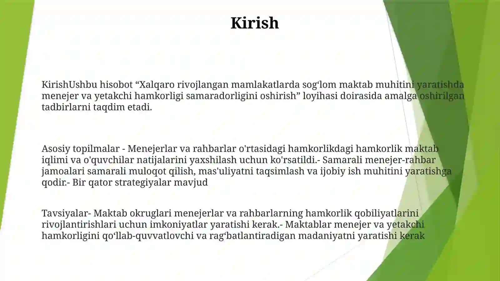 Xalqaro Rivojlangan Davlatlarida,, Maktabda Soģlom Muhitni Yaratishda Menejerning Lider Bilan Ishlash Samaradorligini Oshirish 2
