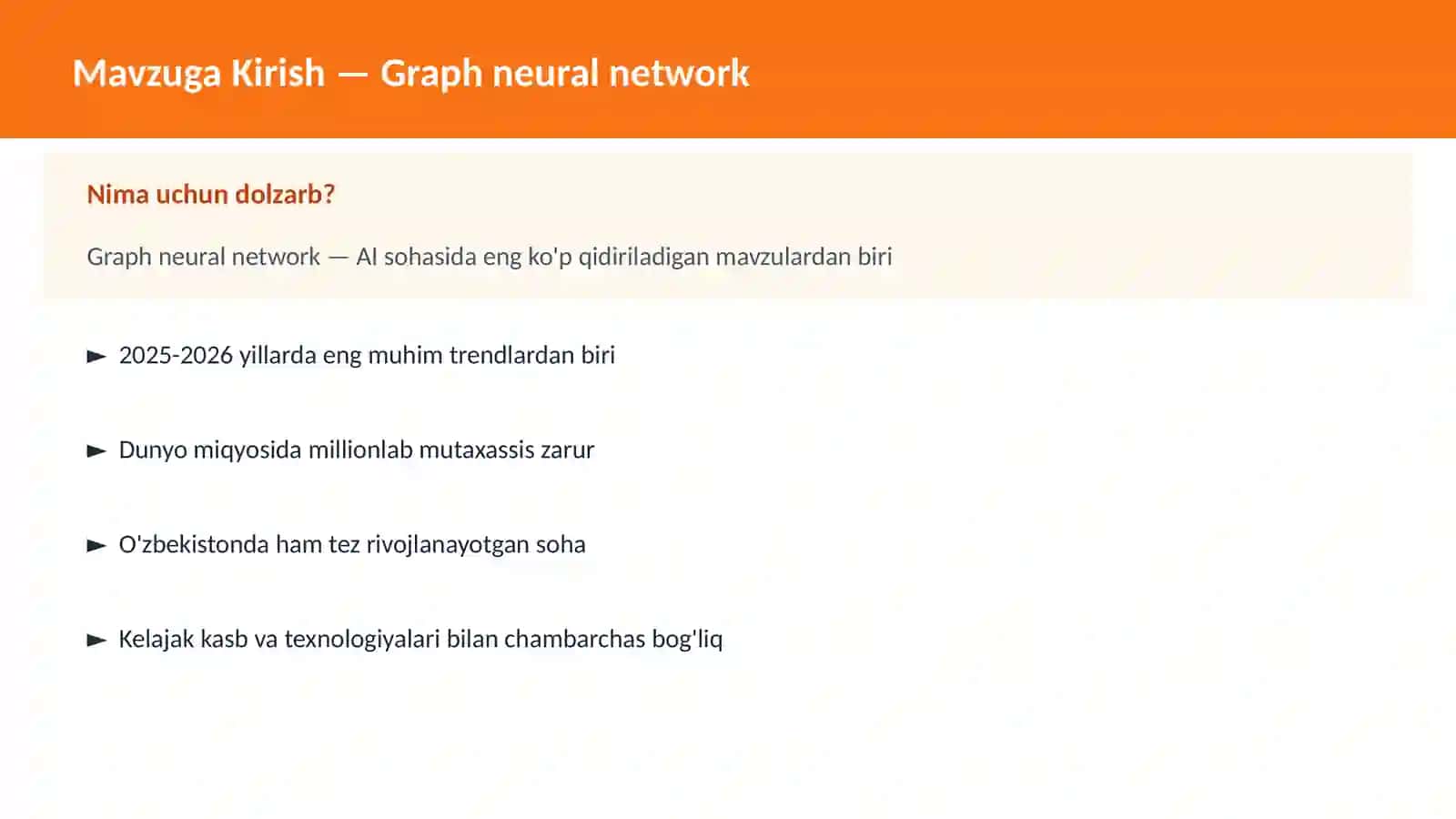AI | DEEP LEARNING VA NEYRON TARMOQLAR 2