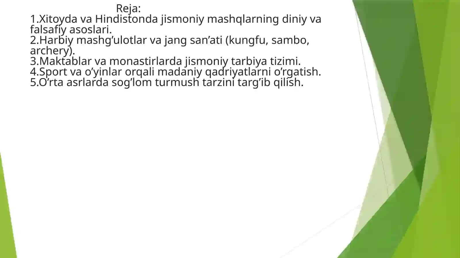 Choriyeva Yodgoraning Jismoniy Tarbiya Va Olimpiya Harakati Tarixi Mustaqil Ishi 2