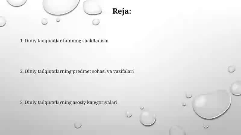 Dinshunoslikning fan sifatida shakllanishi, predmeti, funksiyalari, kategoriyalari 2