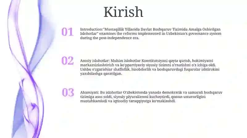 Mustaqillik Yillarida Davlat Boshqaruv Tizimida Amalga Oshirilgan Islohotlar 2