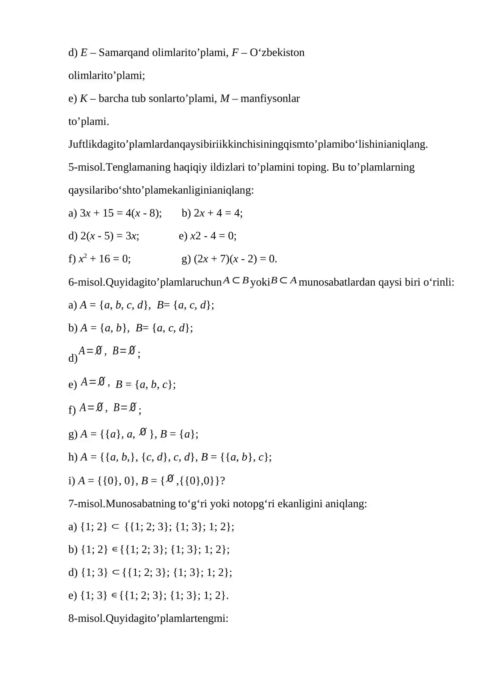 To`plamlarning bеrilish usullari 2