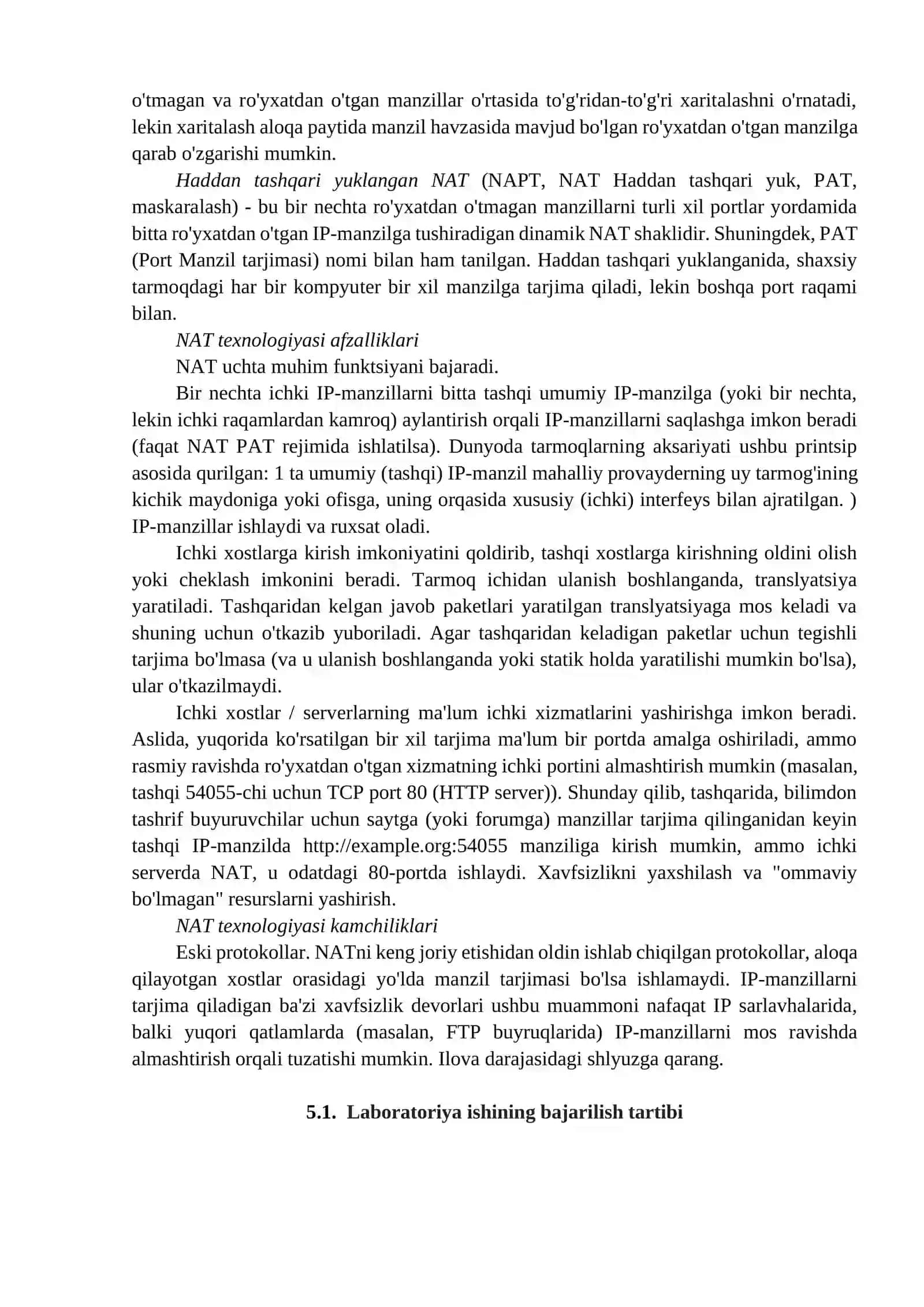 NAT/PAT texnologiyasi 2