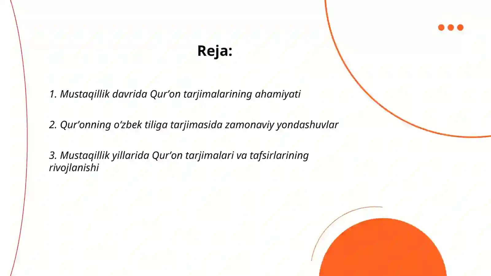 Mustaqillik yillarida Qur’onning o’zbek tiliga tarjima qilinishi va tafsirlari 2