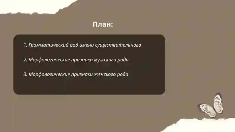 Имя существительное. Категории рода и числа 2