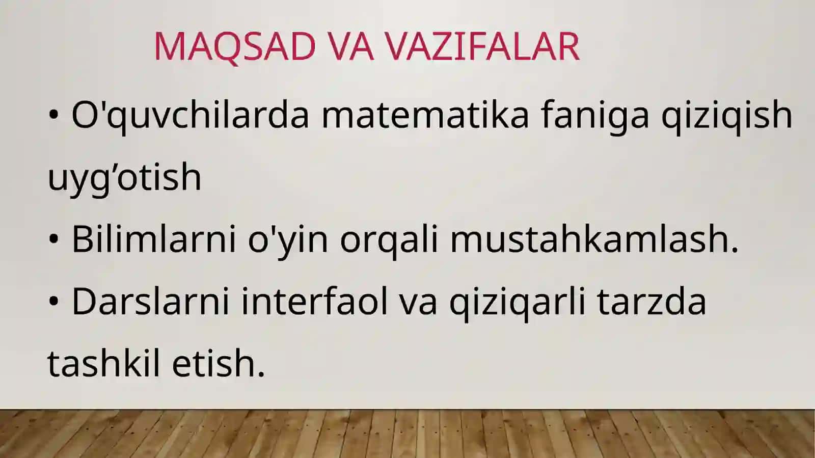 Boshlang'ich sinflarda matematika o'yinlari 2