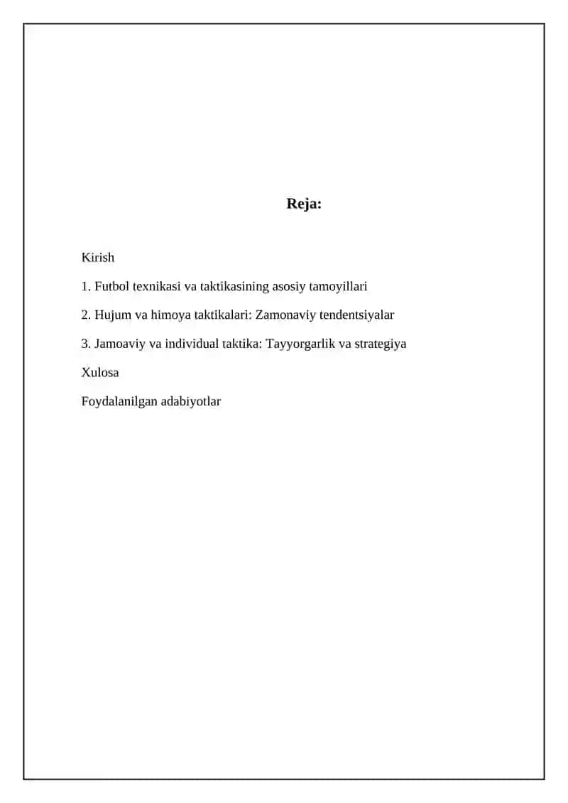 Futbol texnikasi va taktikasining asosiy tamoyillari 2