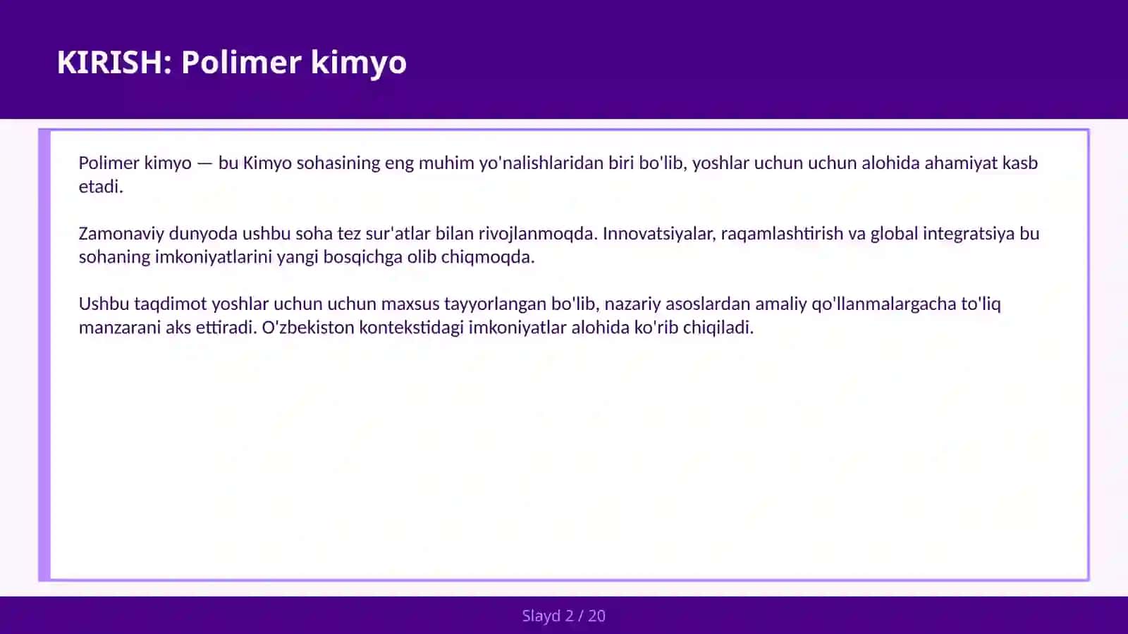 Polimer kimyo 2