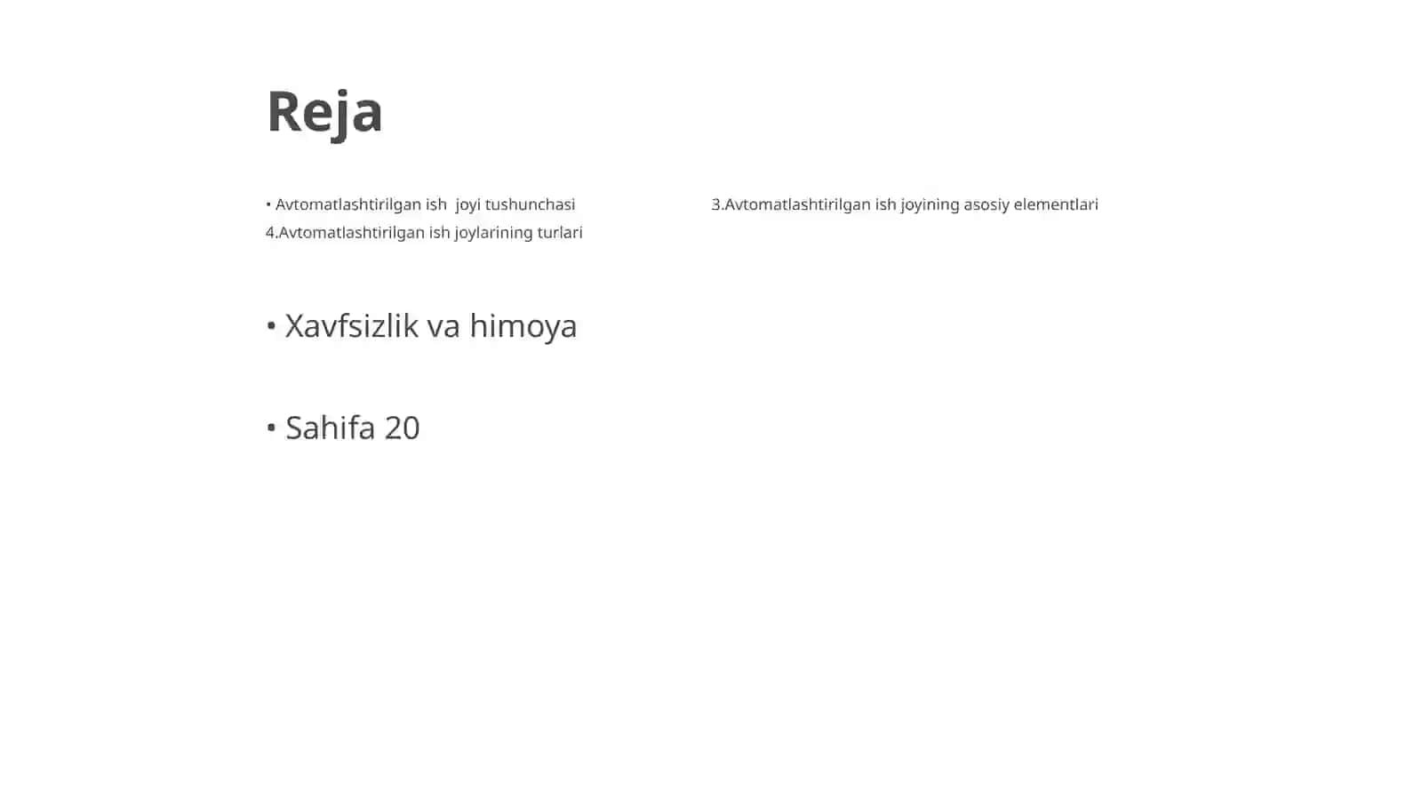 Avtomatlashtirilgan ish joylari Axborot texnologiyalari 2