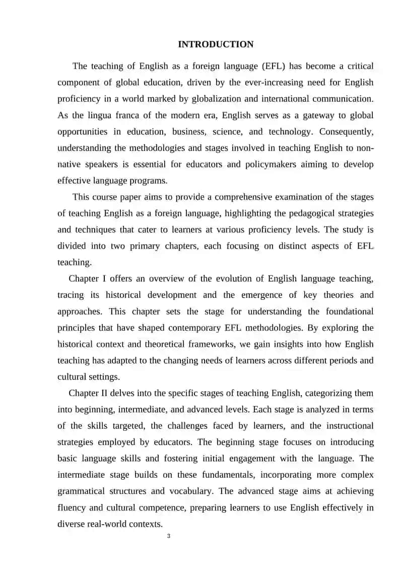 Stages of teaching English language as a foreign language 2