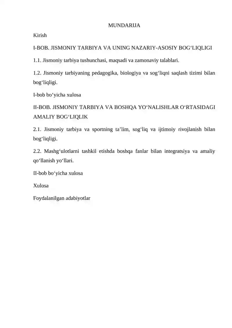 Jismoniy madaniyat nazariyasi va uni o‘qitish metodikasi 2