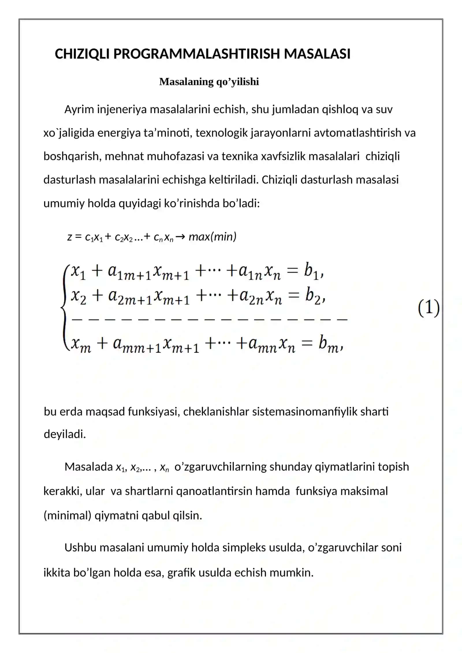MATEMATIK MODELLASHTIRISH 2