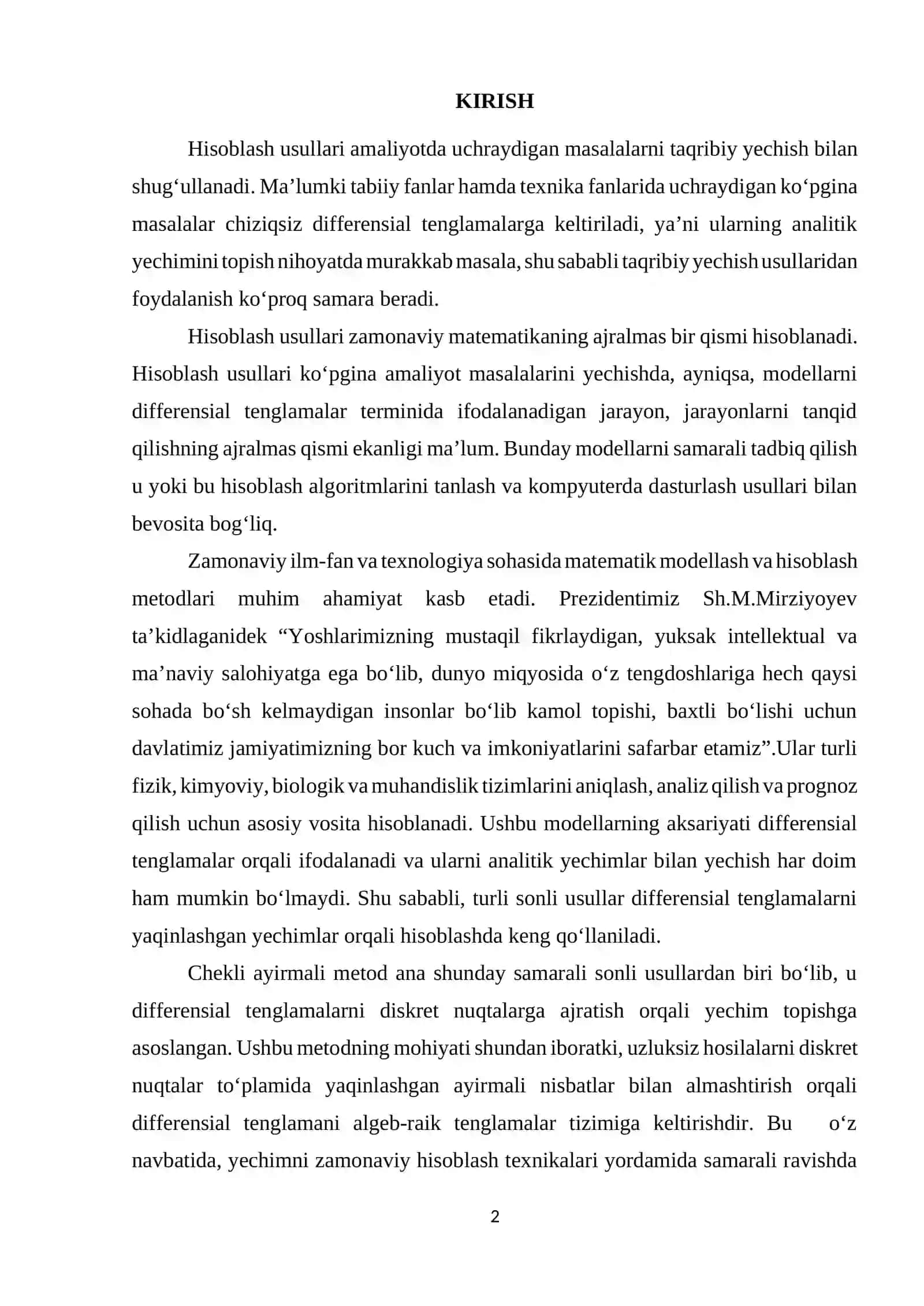 IKKINCHI TARTIBLI CHIZIQLI BO‘LMAGAN CHEGARAVIY MASALANI KOLLOKASIYA USULIDA YECHISH 2