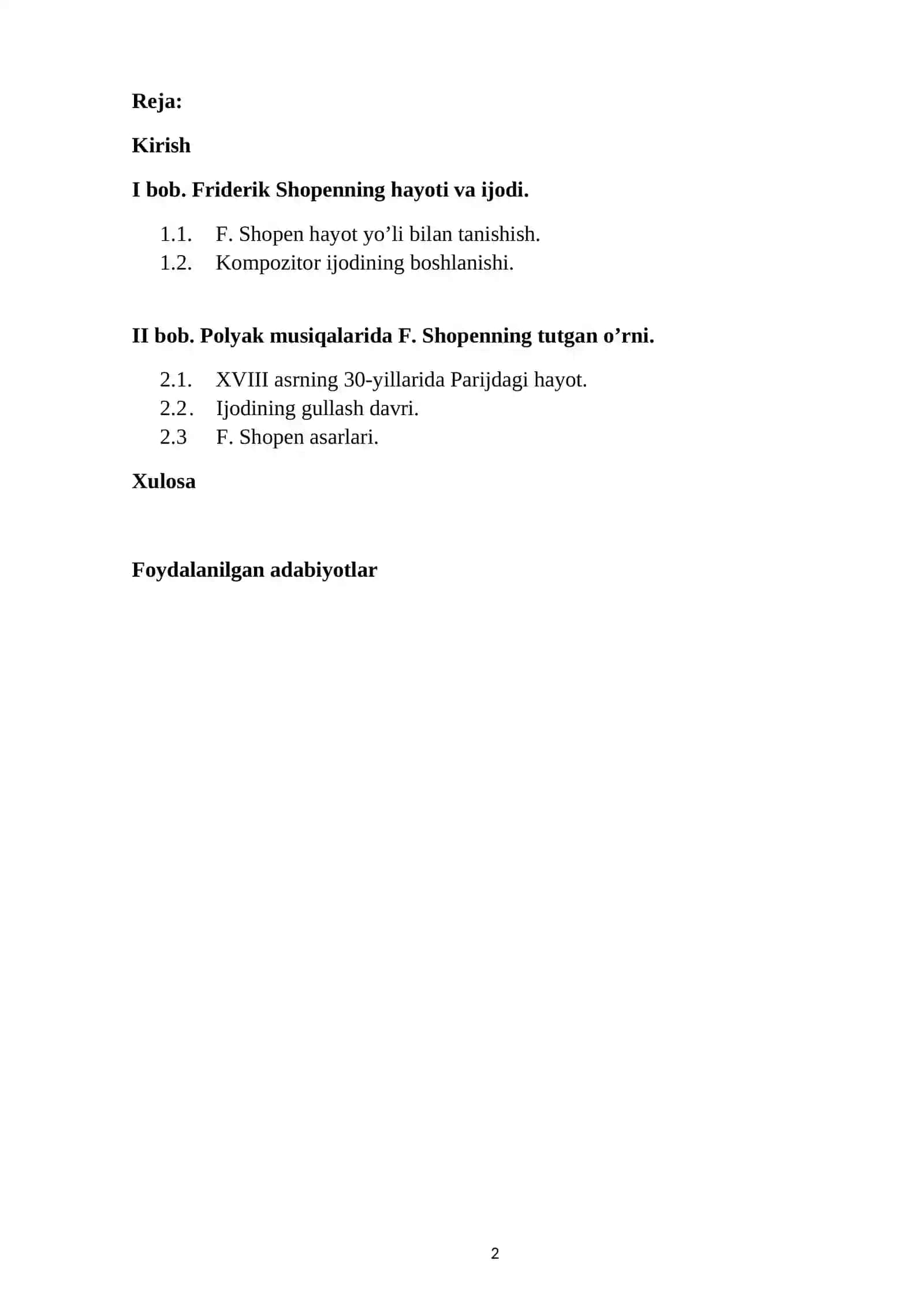FRIDERIK SHOPEN – POLYAK KLASSIKMUSIQASI QALBI 2