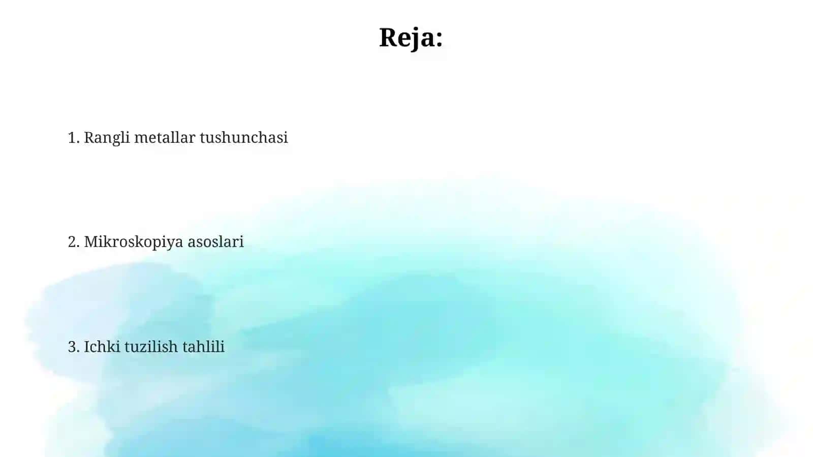 Ranglimetallar va ularning ichki tuzilishi 2