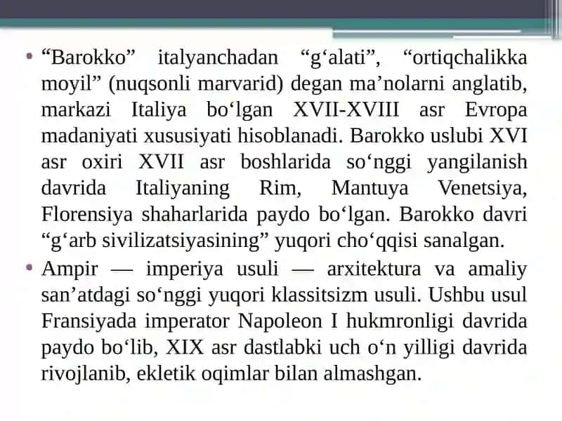 Barokko uslubi 2