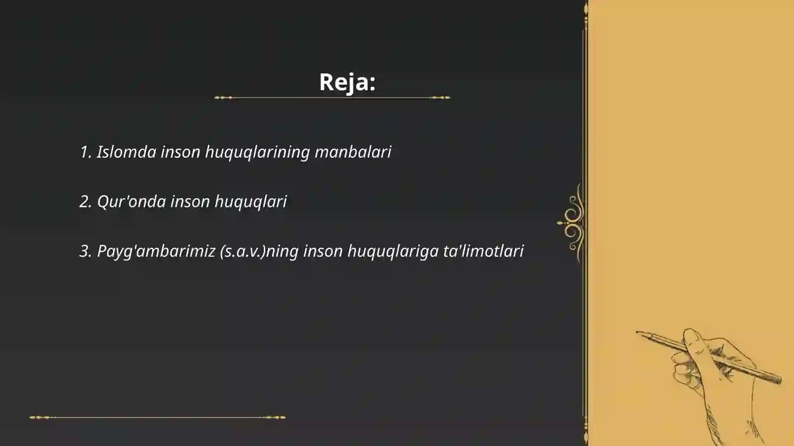Islomda inson huquq va erkinliklarini ta'minlashning oʻziga xos jihatlari 2