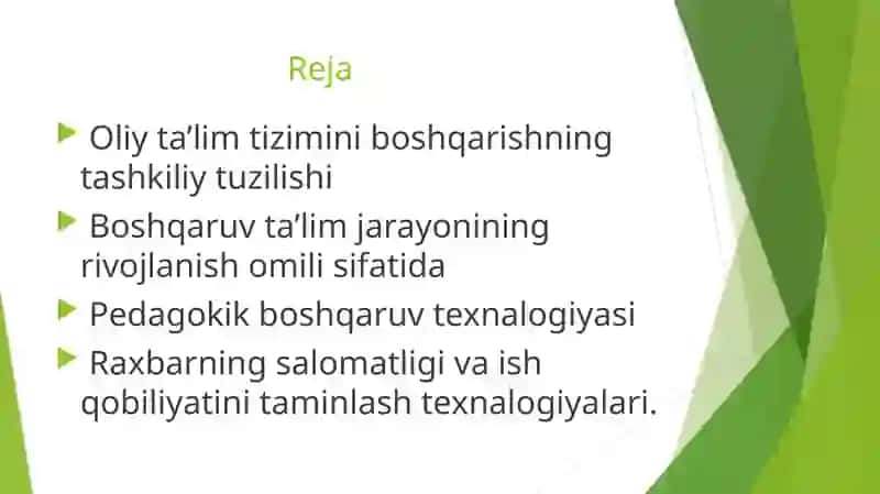 Oliy ta’lim tizimini boshqarish 2