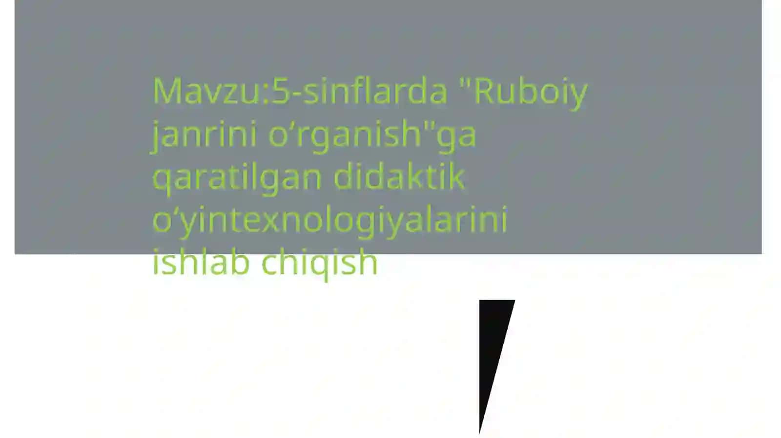 Ruboiyjanrinioʻrganish 2