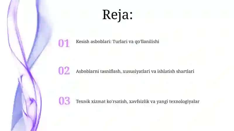 Kesish asboblarning turlari va ularning ishlatish orni 2