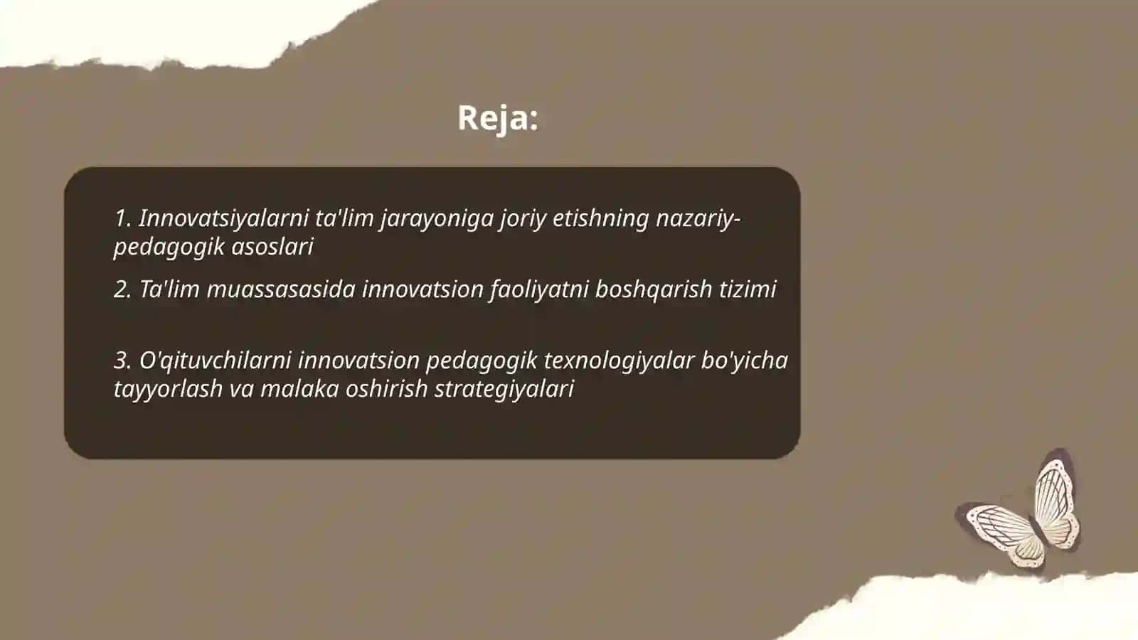Innovatsiyalarni taʼlim jarayoniga tadbiq etishning tashkiliy pedagogik asoslari 2