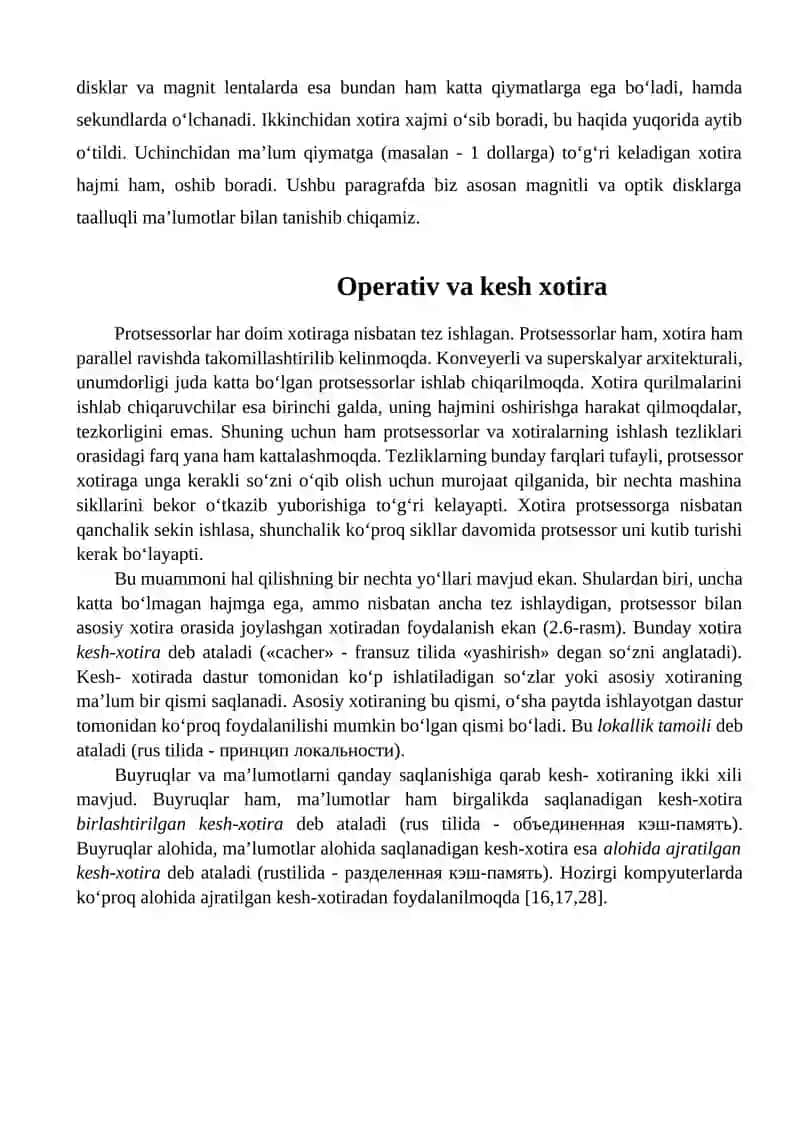 Xotira qurilmalari 2