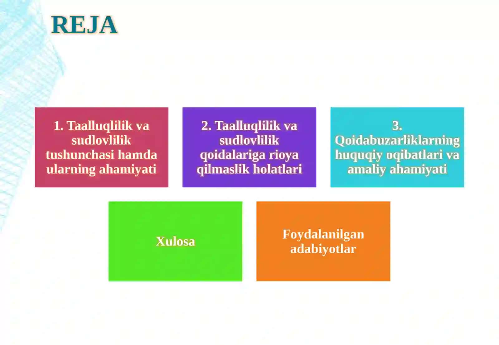 TAALLUQLILIK VA SUDLOVLILIK QOIDALARIGA RIOYA QILMASLIK OQIBATLARI 2