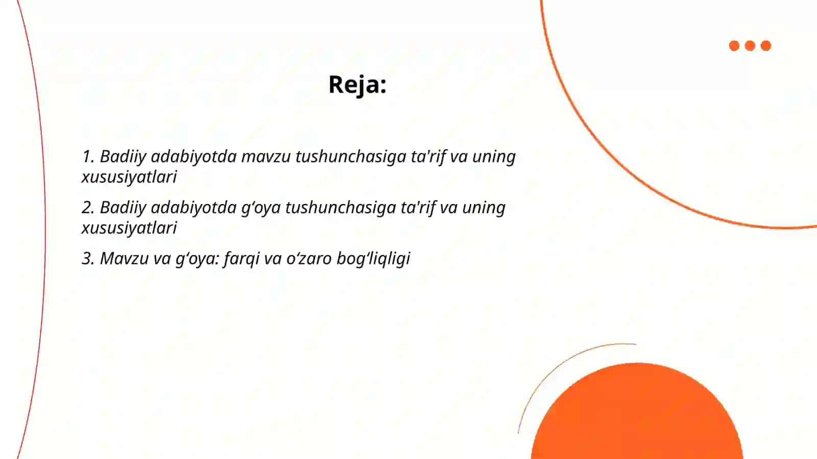 Badiiy adabiyotda mavzu va gʻoya tushunchasiga ta'rif. Abdulla Qahhorning Oʻgʻri hikoyasida mavzu va gʻoya tahlili 2