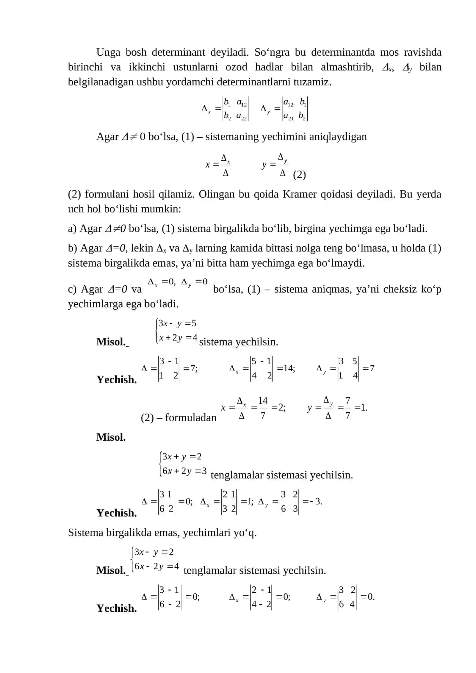 Teskari matrisa 2