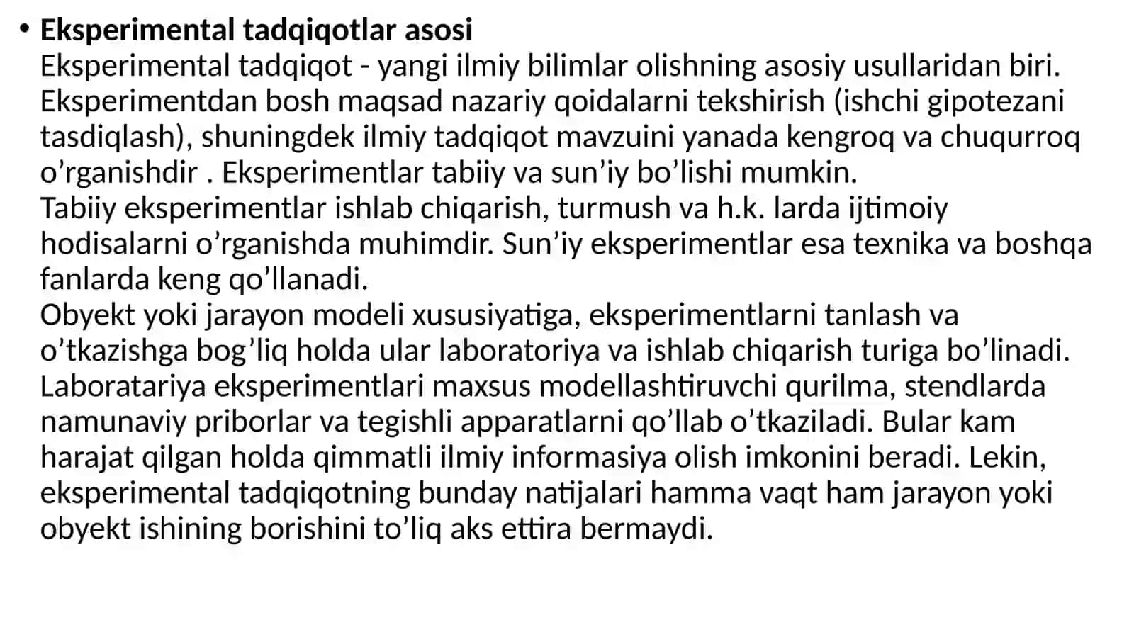 Eksperimentaltadqiqotlar metodologiyasi 2