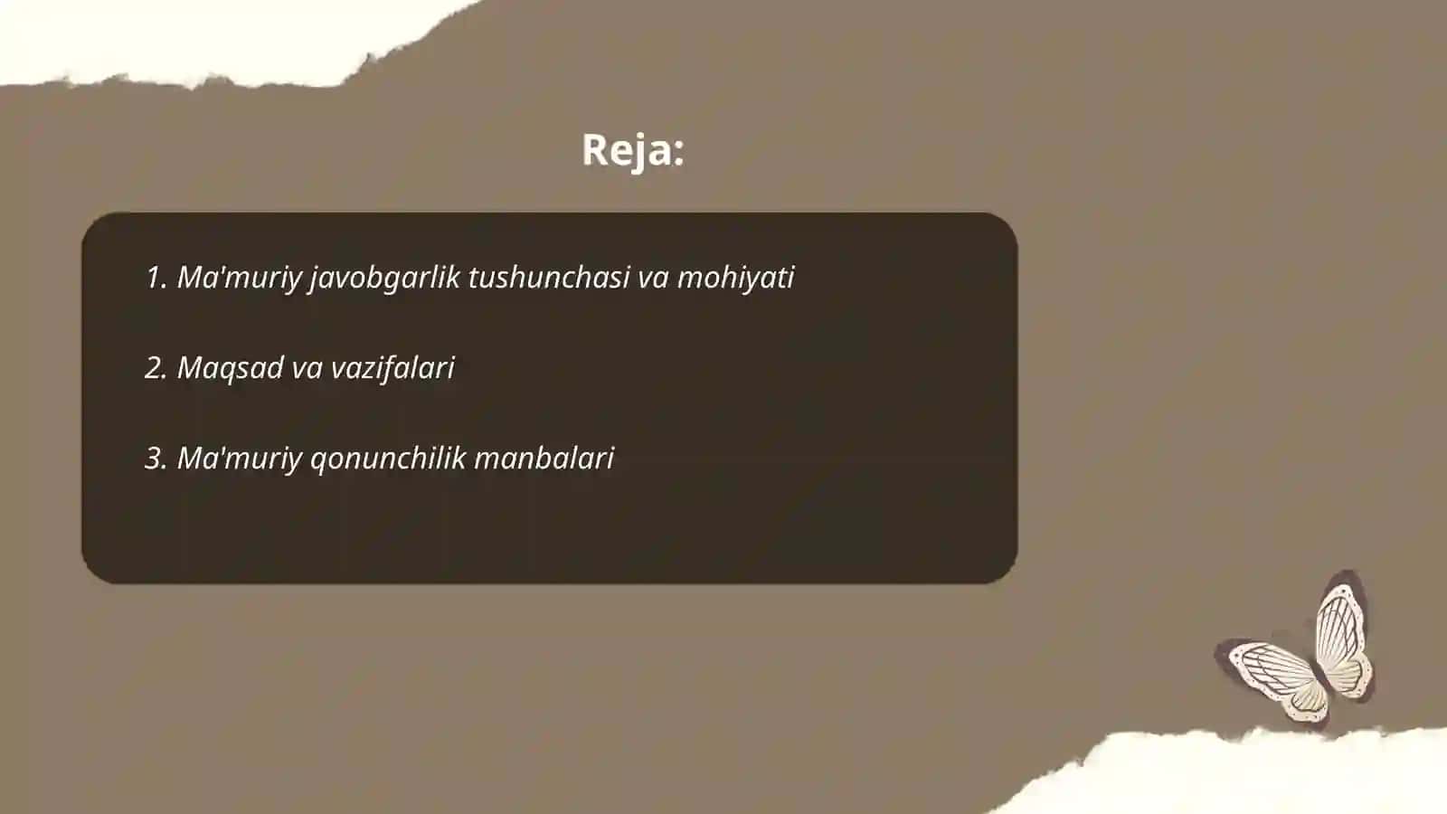 Ma'muriy javobgarlikni qòlash asoslari 2