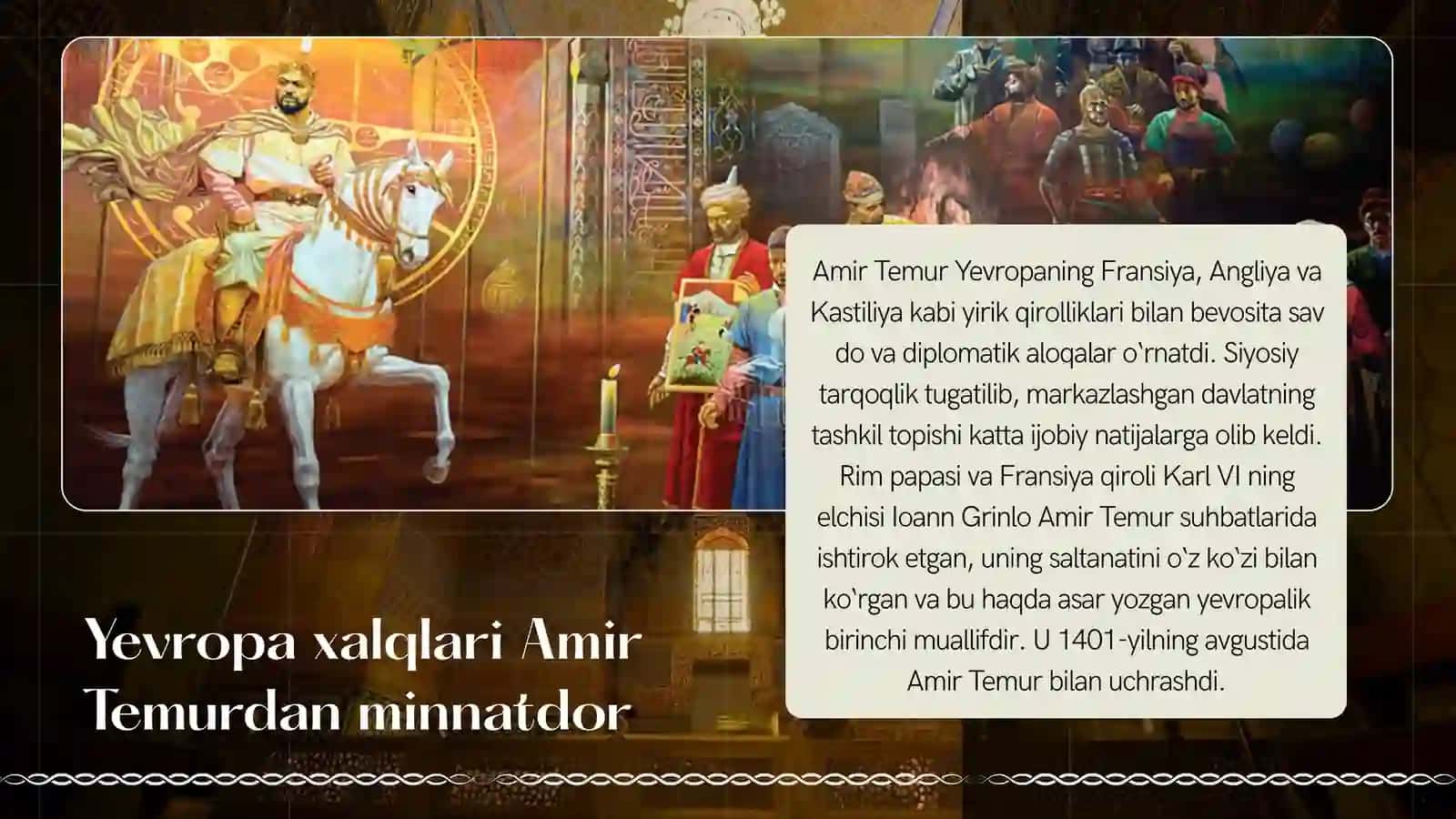 AMIR TEMURNING JAHON TARIXIDA TUTGAN O‘RNI 2