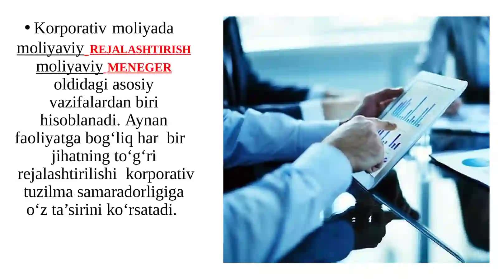 KORXONALARNI MOLIYALASHTIRISH 2