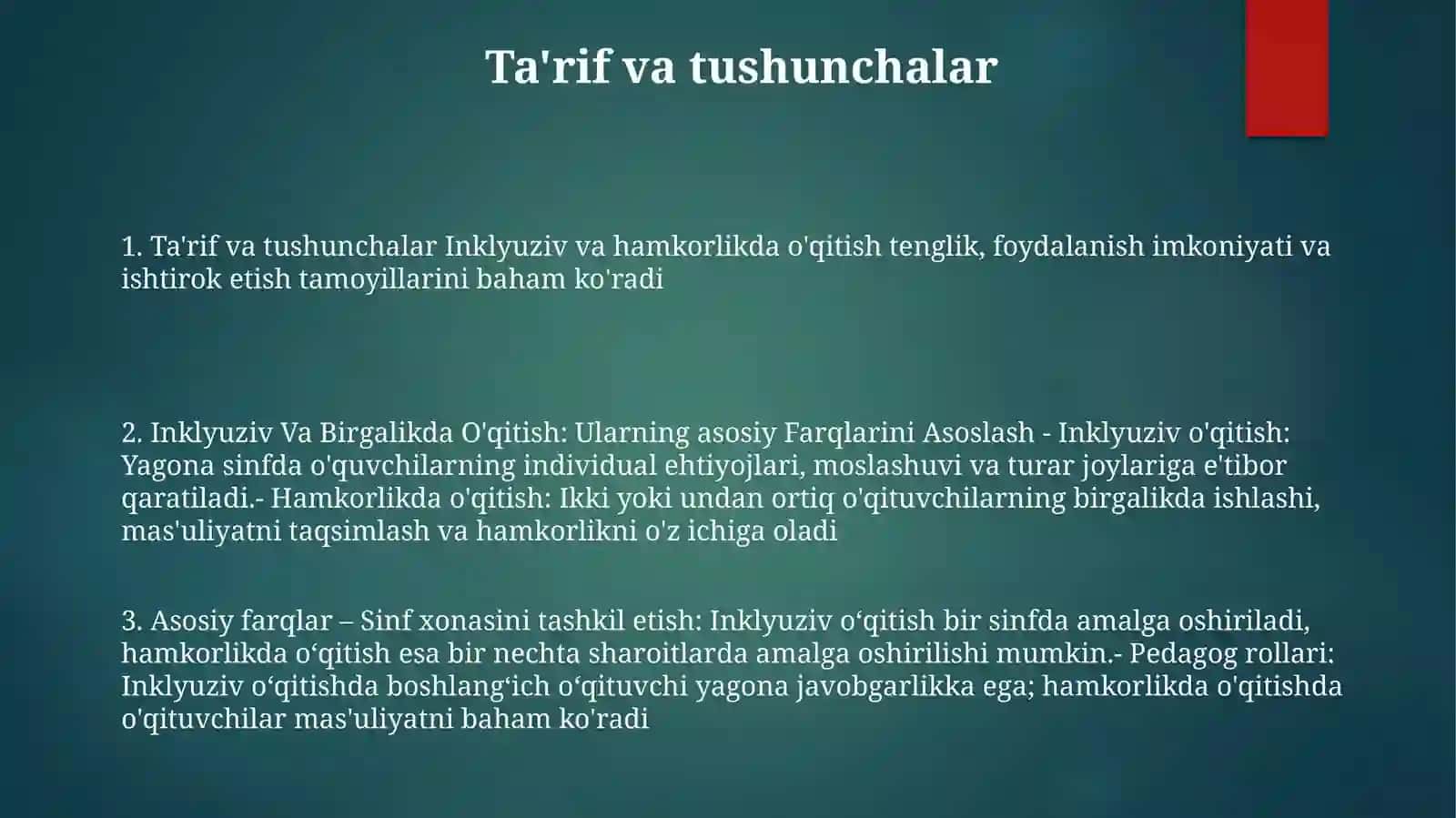 Inklyuziv Va Birgalikda O'Qitish: Ularning Asosiy Farqlarini Asoslash 2