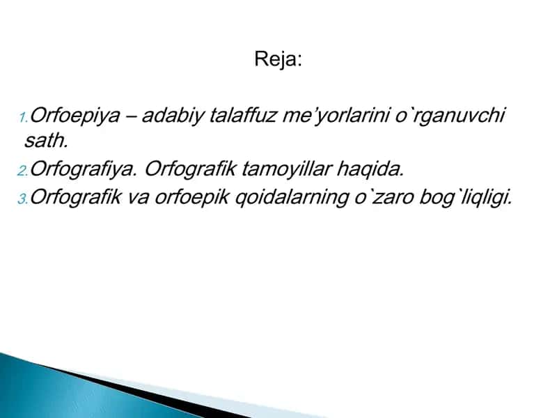Orfoepiya va orfografiya 2