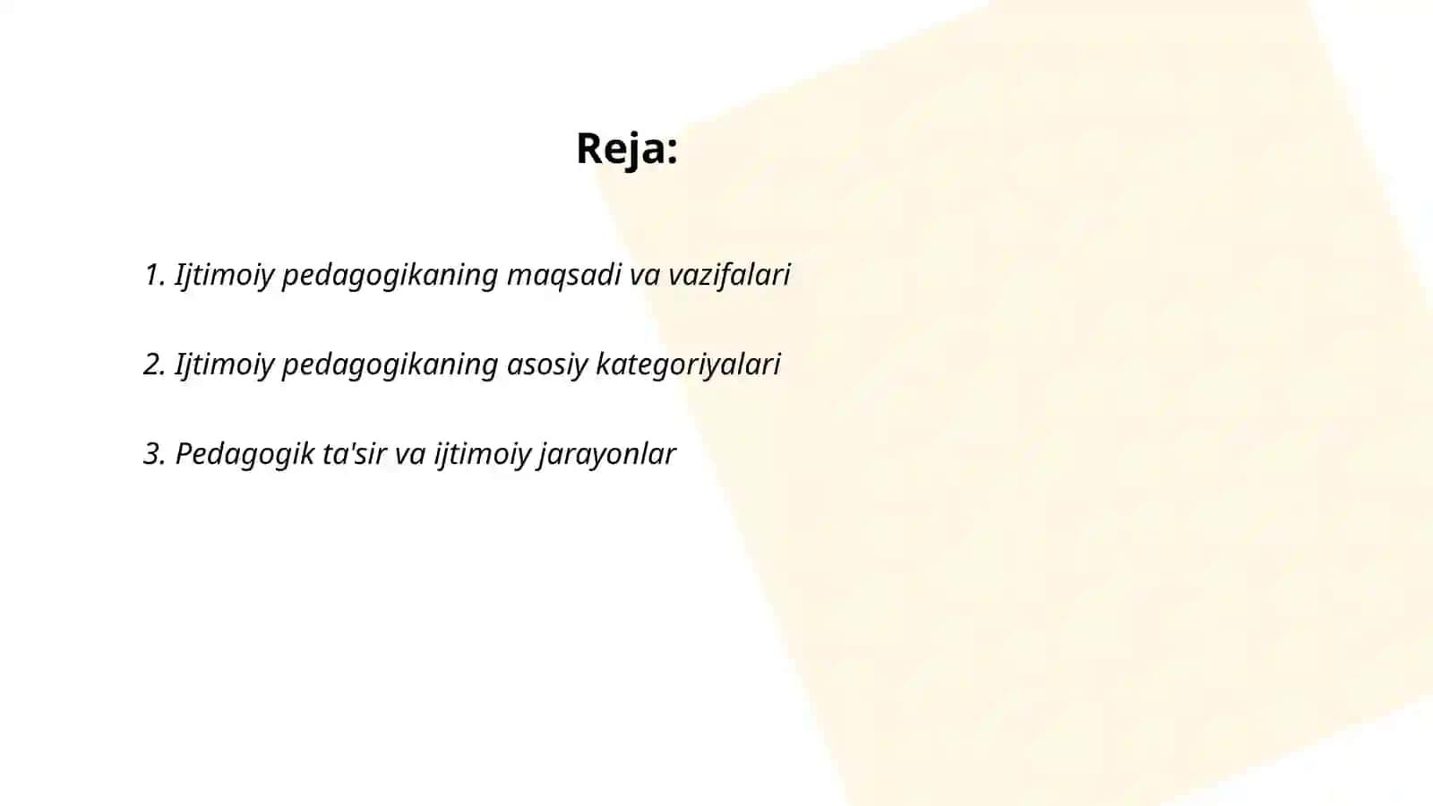 Ijtimoiy pedagogika fanining kategoriyalari va printsiplari 2