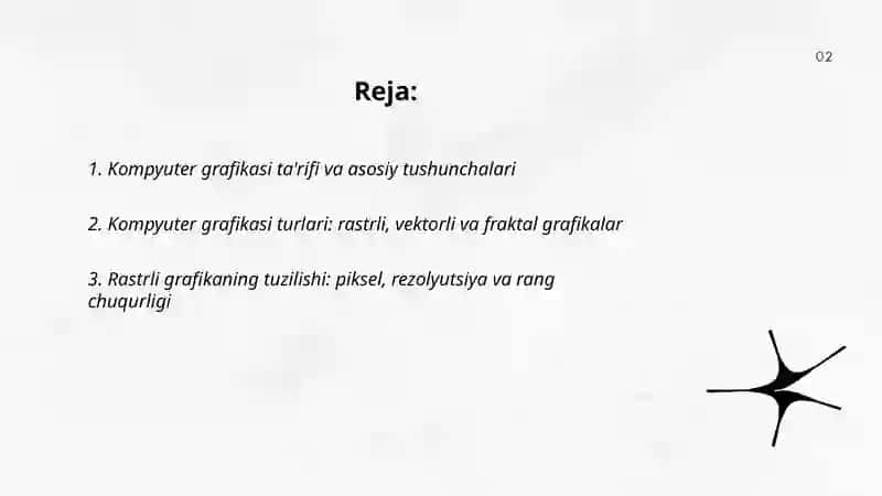 Kompyuter grafikasi va uning turlari 2