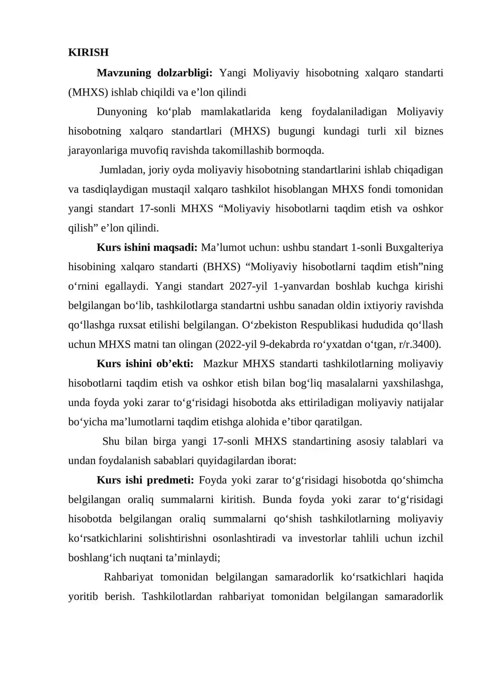 MOLIYAVIY HISOBOTNING XALQARO STANDARTLARI 17-STANDARD ASOSIDA IJARANI HISOBGA OLISH TARTIBINI TASHKIL ETISH VA UNI AMALYOTGA JORIY ERISHDAGI MUAMOLARI 2