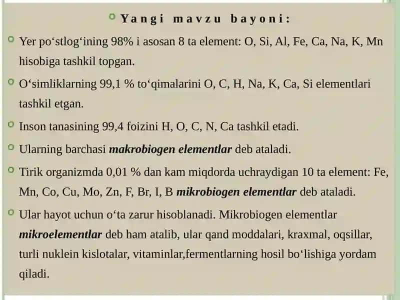 BIOGENELEMENTLAR VA ULARNING TIRIK ORGANIZMLARDAGI AHAMIYATI 2