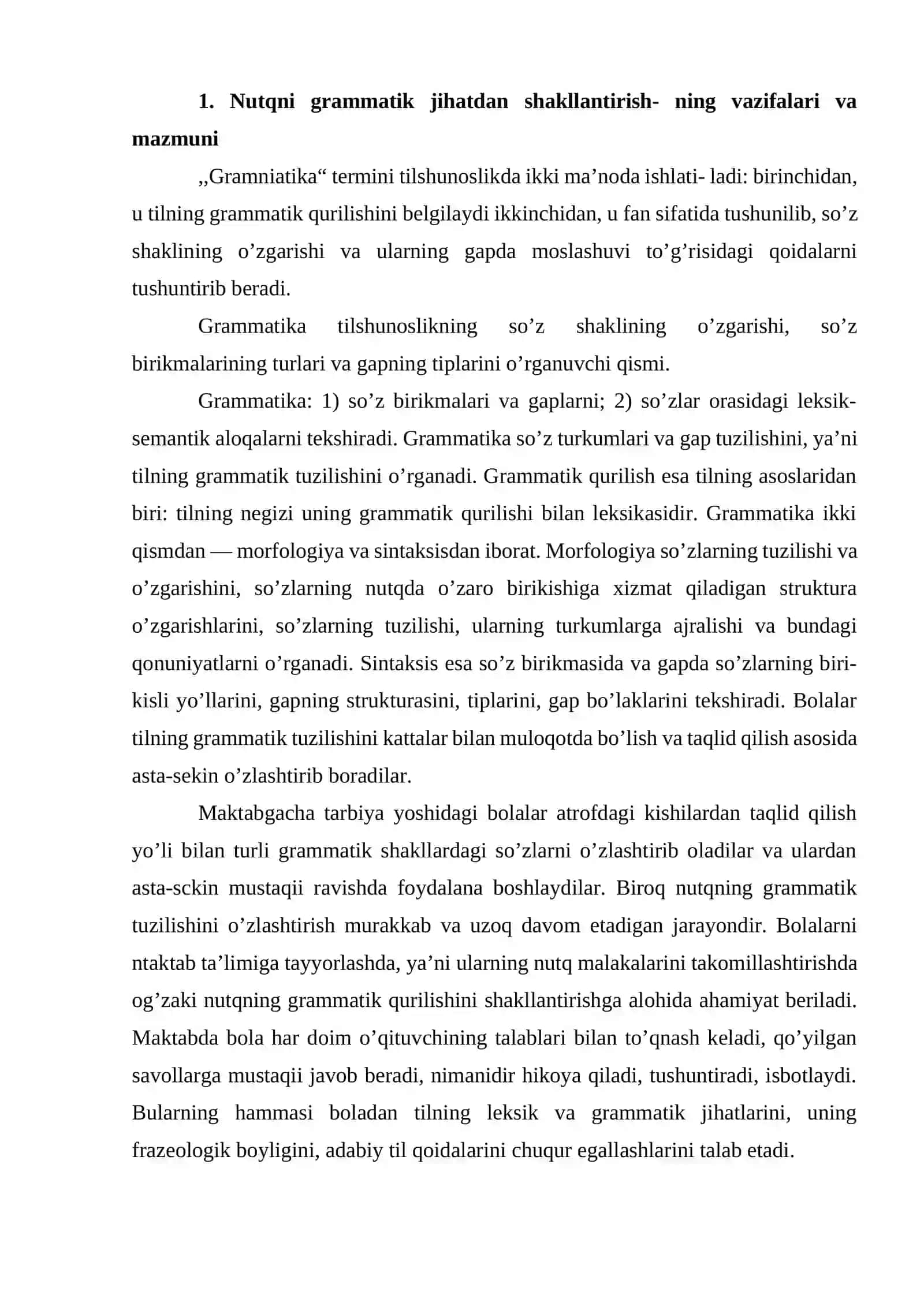 Nutqni grammatik jihatdan shakllantirish uslubiyoti 2