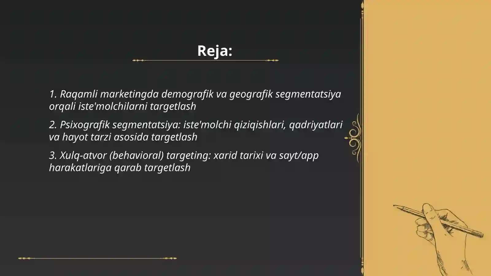 Raqamli marketingda iste'molchilarni targetlash 2