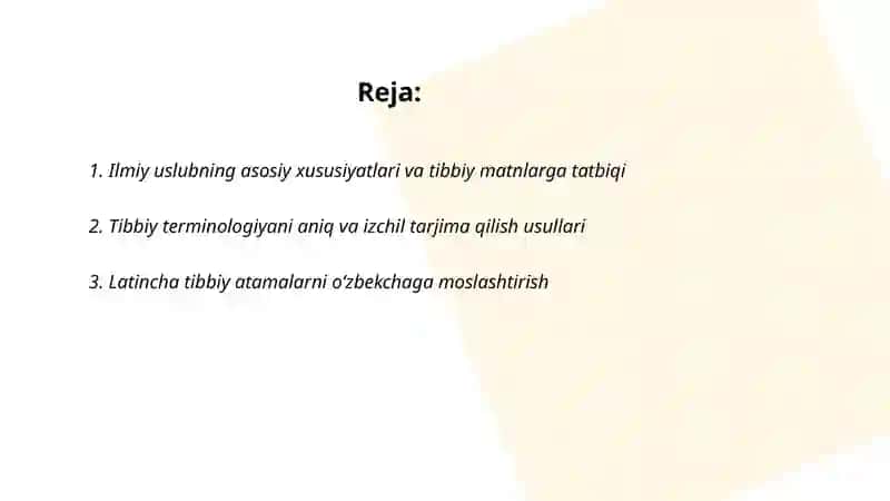 Ilmiy uslub.Tibbiy matn tarjimasi 2