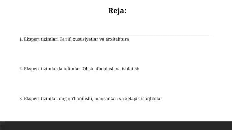 Ekspert tizimlari 2