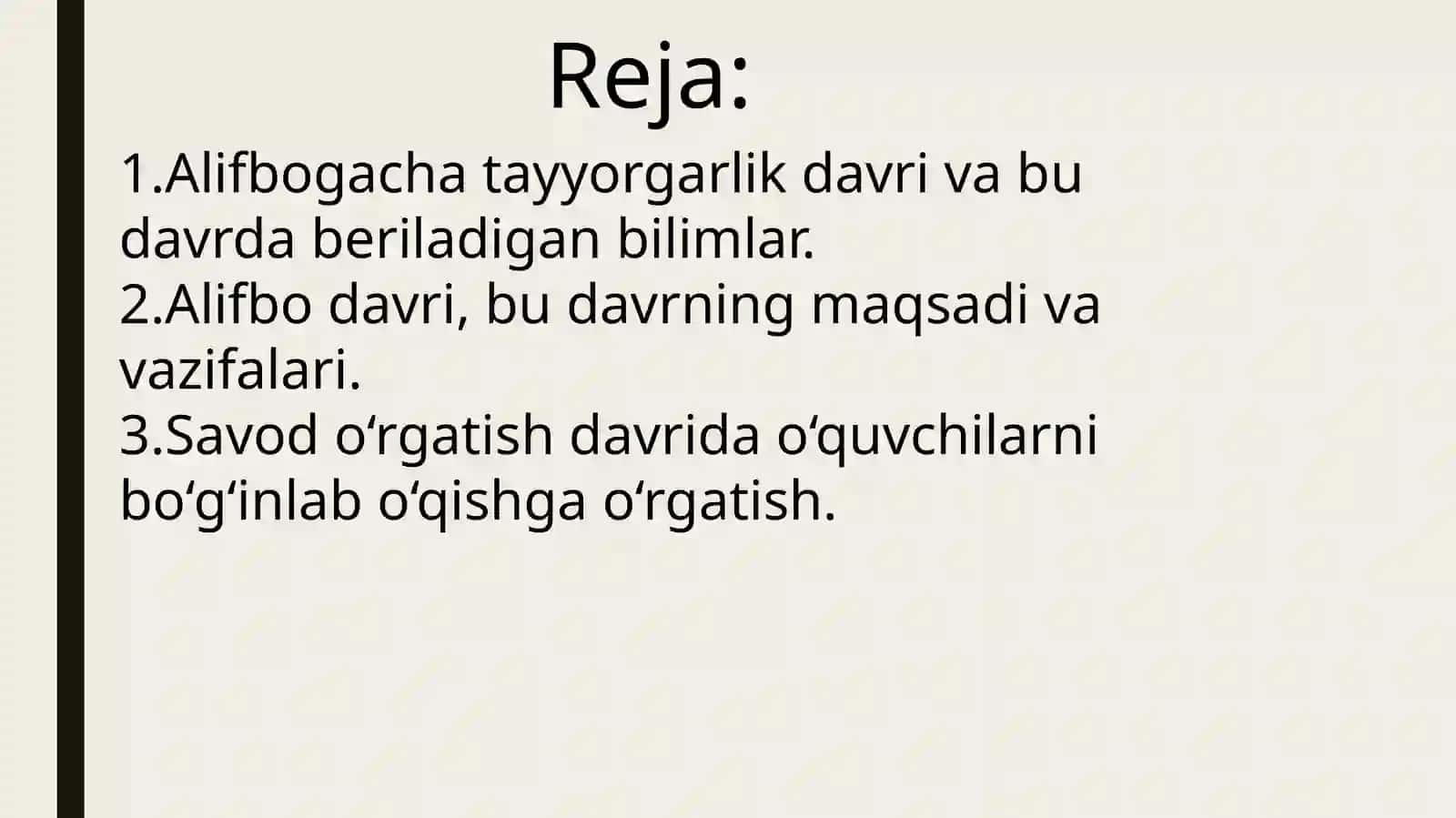 Savod oʻrgatish jarayoni va uning bosqichlari 2