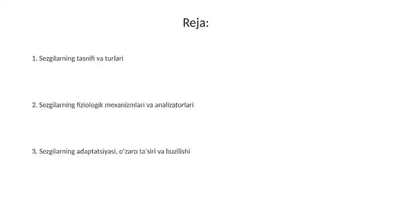 Sezgilarning tasnifi va turlari 2