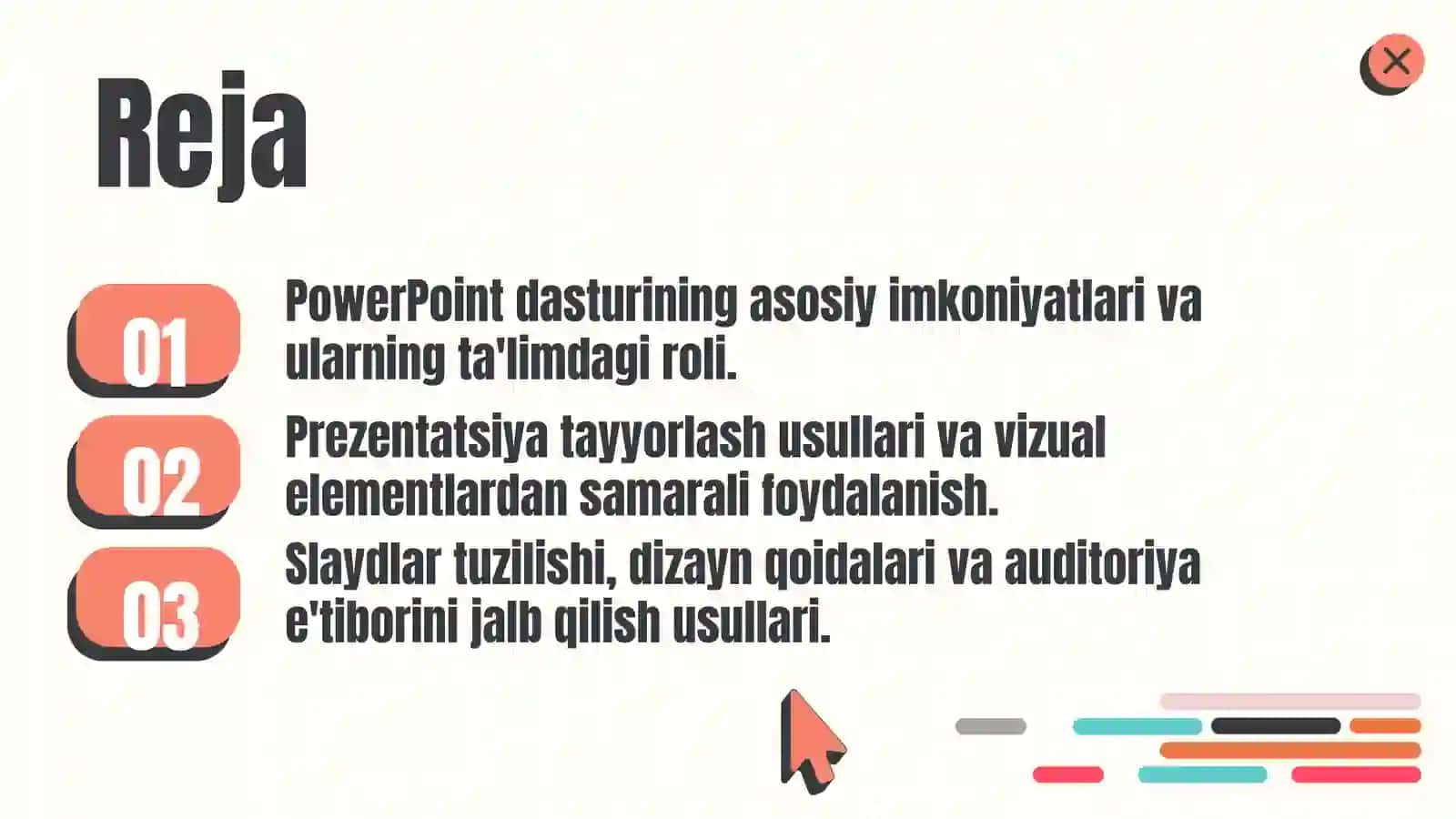 PowerPoint dasturiy ta’minoti va uning imkoniyatlari 2