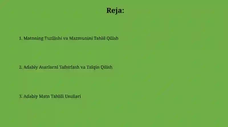 Badiiy matn tahili usullari 2