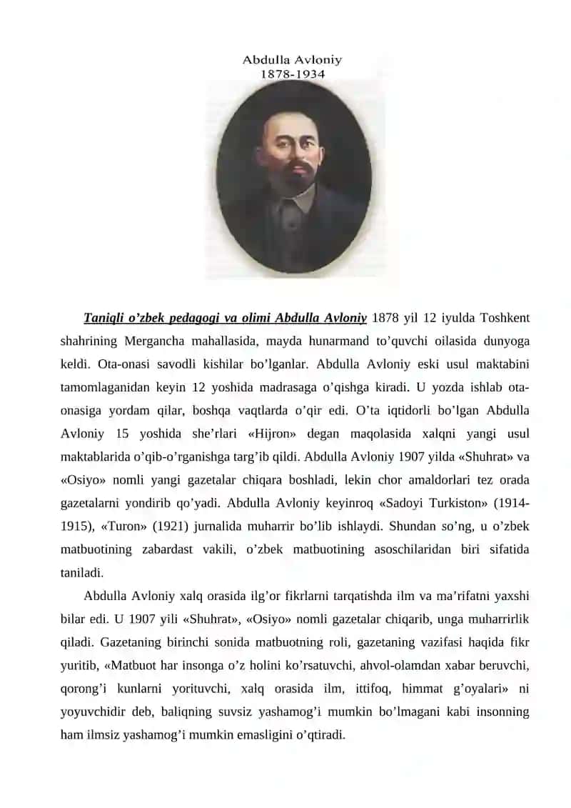 Abdulla Avloniyning pedagogik qarashlari 2