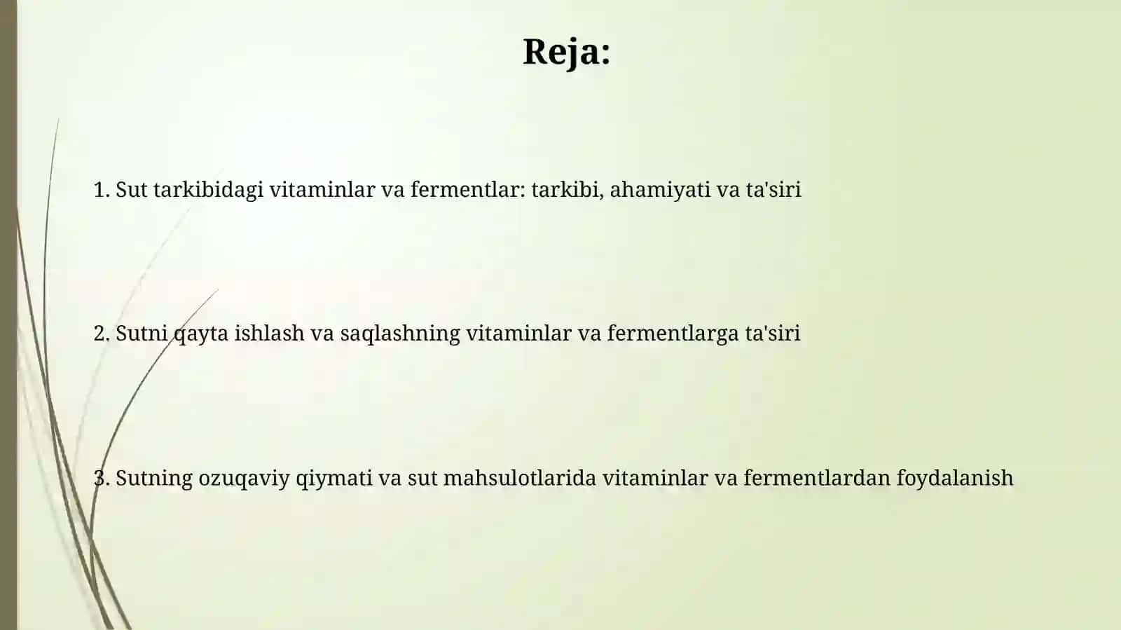 Sut tarkibidagi vitaminlar va fermentlar 2